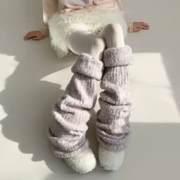 Harajuku Gothic Lolita Leg Warmers Autumn Winter Fashion Knitted Warm Foot Cover Women's Knee?Length Soft Leg Socks Boot Cuffs