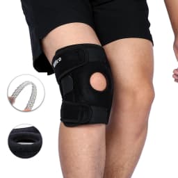 1PC Adjustable Knee Brace Open Patella Knee Support for Men Women Breathable Knee Wrap for Sports Running Fitness