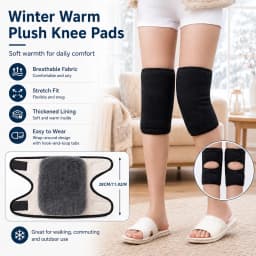 1/2/3PCS Thickened Warm Knee Sleeves Winter Adjustable Cold Proof Daily Use Knee Pads Two Layer Thermal Jogging Knee Protector