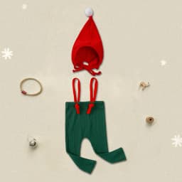 2026 Baby Cute Christmas Clothing Knit Pants with Hat Toddler Girls Boys Trousers New Born Baby Clothes Cotton Newborn Outfits