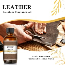 EUQEE 60ml (2 Fl.Oz.) Men's Fragrance Oil For Reed Diffuser, Car Diffusion-Leather Coffee Bamboo & Teak Bay Rum Aromatherapy Oil