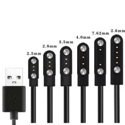 2 Pins 4 Pins Smartwatch Dock Charger Adapter USB Charging Cable Cord for Adult/Kids Smart Watch Power Charge Wire Accessories