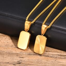 Mens Square Pendant Necklaces,Embossing Radiation Sunburst Stainless Steel Pendant Necklaces,Stylish Jewelry Gifts