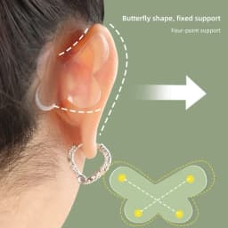 Butterfly-Shaped Elf Ear Stickers Corrector Correction Patch Silicone Patches Tape Cosmetics Ears Primer