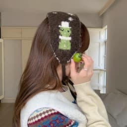 Cute Snowman Jacquard Knit Earmuffs for Women Winter Cold Protection Plush Ear Warmers Korean Style Windproof Strap Ear Muffs