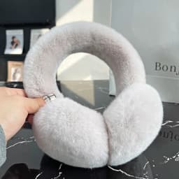 Real Fur Earmuffs Winter Russian Women Warm Genuine Rex Rabbit Fur Earmuff Fashion Lovely Natural Fur Earflaps Wholesale Retail