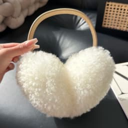Women Genuine Sheepskin Earmuffs Real Wool Winter Warm Ear Warmer Foldable Ear Covers Cold Ear Protector Outdoor Muffs
