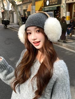 Women Genuine Sheepskin Earmuffs Real Wool Winter Warm Ear Warmer Foldable Ear Covers Cold Ear Protector Outdoor Muffs