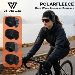 WRELS Winter Cycling Ear Warmer Headband Polar Fleece Windproof Thermal Ear Muffs Running Skiing Hiking Outdoor Sports Men Women