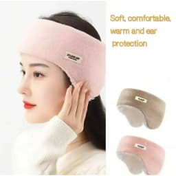 Winter Thickened Knitted Ear Warmer Headband Fleece Lined Warm Ear Protection Windproof Anti-Cold Cycling Outdoor Sport Headwear