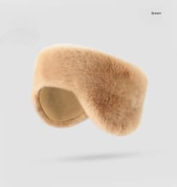 Faux Fur Ear Warmers for Women Winter Warm Plush Earmuffs for Baseball Caps Adjustable Soft Ear Covers