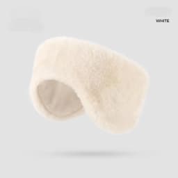 Faux Fur Ear Warmers for Women Winter Warm Plush Earmuffs for Baseball Caps Adjustable Soft Ear Covers