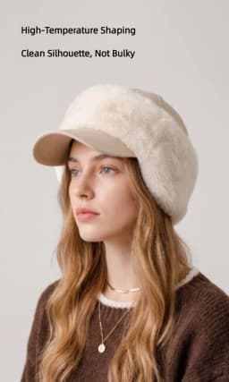 Faux Fur Ear Warmers for Women Winter Warm Plush Earmuffs for Baseball Caps Adjustable Soft Ear Covers