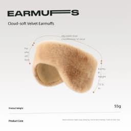 Faux Fur Ear Warmers for Women Winter Warm Plush Earmuffs for Baseball Caps Adjustable Soft Ear Covers