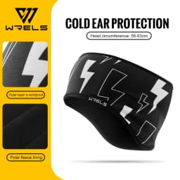 WRELS Winter Ear Warmer Headband Windproof Sports Fleece Thermal Ear Muffs for Women Men Running Hiking Skiing Cycling Jogging