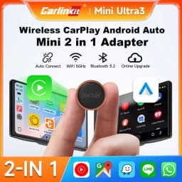 CarlinKit MIni Ultra 3 Wireless CarPlay Adapter 2026 2 IN 1 Android Auto Wireless Car AI Box For Car with CarPlay Universal Car Accessory Newest Plug and Play Spotify