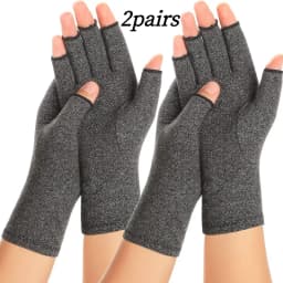 2 pairs of compression gloves for full finger arthritis, suitable for arthritis, daily office work, flexible movement, wrist and