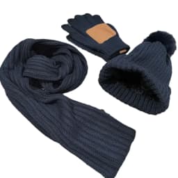 New Adult Women Winter Warm Touchscreen Gloves Three-piece Set Men Hat Scarf Set Ladies Windproof Fleece Comfortable Style Gents