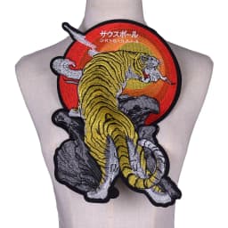 1Pc Tiger Embroidery Applique Iron On Patches For Clothes Jacket DIY Craft Sewing Accessories