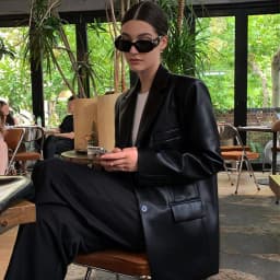 Black PU Leather Jacket Women's Loose Long Coat Style Spring Autumn New Fashion High Quality Streetwear Suit Women's Coat