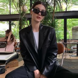 Black PU Leather Jacket Women's Loose Long Coat Style Spring Autumn New Fashion High Quality Streetwear Suit Women's Coat