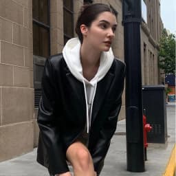 Black PU Leather Jacket Women's Loose Long Coat Style Spring Autumn New Fashion High Quality Streetwear Suit Women's Coat