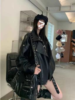 American Style Women's Leather Jacket Heavy Duty Black Biker Vest Spring Autumn New Arrival Fashionable Retro PU Coat