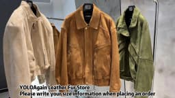 YOLOAgain Real Sheepskin Suede Jacket Women Oversized Genuine Leather Jacket Female