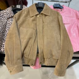 YOLOAgain Real Sheepskin Suede Jacket Women Oversized Genuine Leather Jacket Female