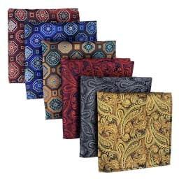 Men Pocket Square Hanky New Design Suit Pocket Handkerchief Fashion Paisley Grey Gold Color Hanky Man Daily Outfits Accessories