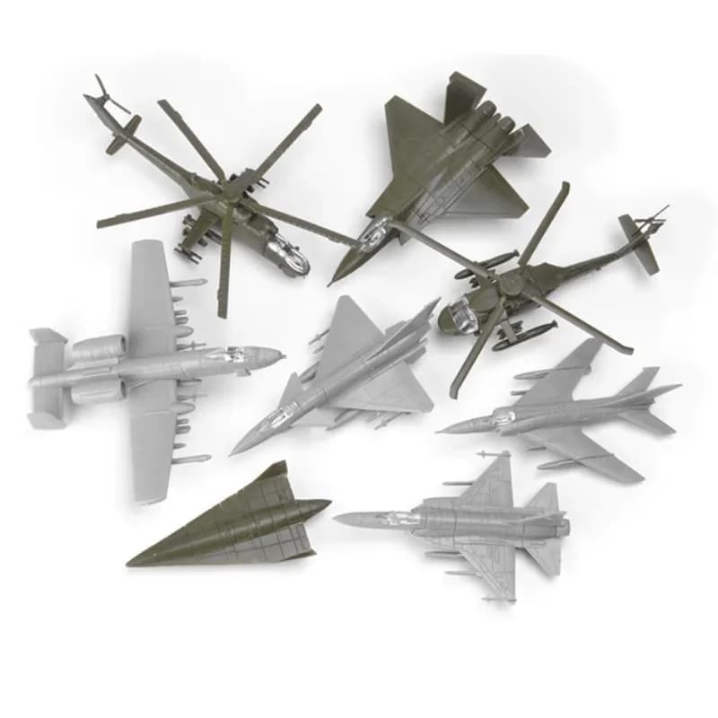 1/144 4D Assembly Airplane Mi24 Helicopter FC-1 J10 US Thunderbolt Fighter Reconnaissance Plane Transporter Military Toy