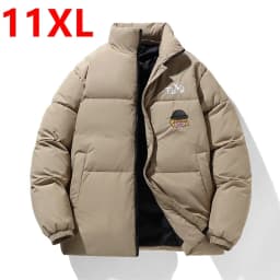 Men's autumn winter plus size warm stand collar thickened warm loose casual new style outerwear down jacket 180kg 11xl