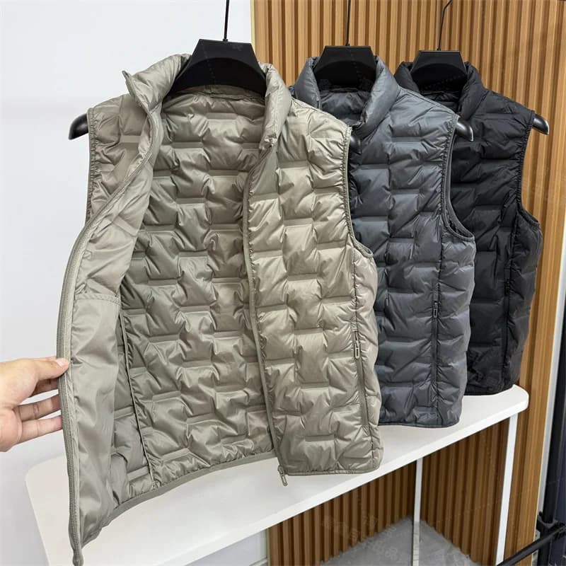 Waterproof Windproof 90 White Duck down Winter Jacket Men's Casual Style Full Glue Sealing Duck down Vest Warm Youth Fashion