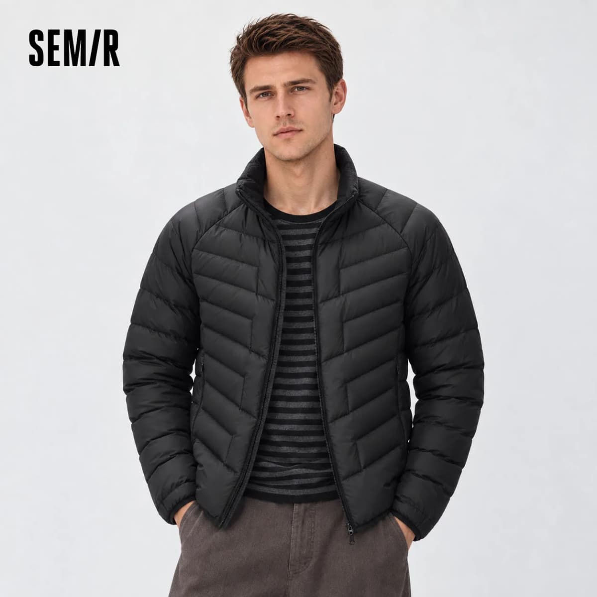 Semir Men Down Jacket Modern Style Quilted Water Repellent Raglan Sleeve 2026 New Winter Daily Wear Urban Casual Style