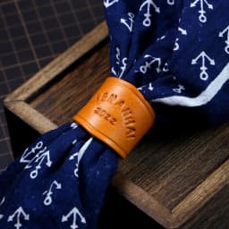 Pigenanhai Handmade Leather Men's Scarf Buckle Small Square Scarf British Style Neck Scarf Youth Winter Fashion Accessory