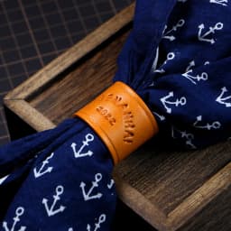 Pigenanhai Handmade Leather Men's Scarf Buckle Small Square Scarf British Style Neck Scarf Youth Winter Fashion Accessory