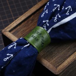 Pigenanhai Handmade Leather Men's Scarf Buckle Small Square Scarf British Style Neck Scarf Youth Winter Fashion Accessory