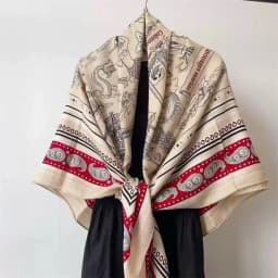 Handmade Silk Woolen Scarf Shawl Collection True Silk Hand Roll High End Gift for Women Fashionable All Seasons Wrap