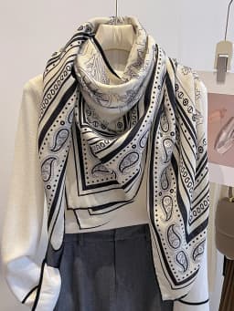Handmade Silk Woolen Scarf Shawl Collection True Silk Hand Roll High End Gift for Women Fashionable All Seasons Wrap