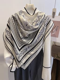 Handmade Silk Woolen Scarf Shawl Collection True Silk Hand Roll High End Gift for Women Fashionable All Seasons Wrap