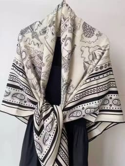 Handmade Silk Woolen Scarf Shawl Collection True Silk Hand Roll High End Gift for Women Fashionable All Seasons Wrap