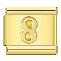 Hapiship 2025 New Fashion Number 0 1 2 3 4 5 6 7 8 9 Italian Charm Fit 9mm Stainless Steel Bracelet Making Women Jewelry DJ1449