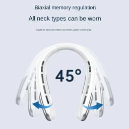 Lenovo 10000mAh Portable Neck Fan Bladeless Silent Fan USB Rechargeable 3 Speeds Mute Wireless Electric Neck Cooler Fan 2026New