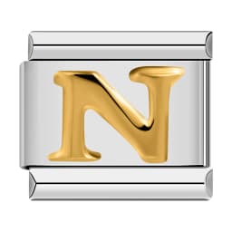 2025 New Fashion 26 English Letter Italian Charm Chain DIY Bracelet Gold Plated Letter Neutral Jewelry