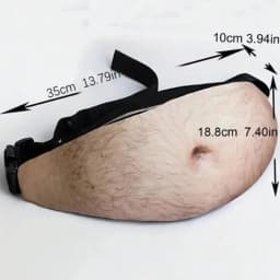 Fun Beer Belly Fanny Mobile Waist Bag, Innovative Fake Dad Belly Adjustable Multifunctional Large Capacity Belt Sports Packs Bag