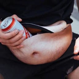 Fun Beer Belly Fanny Mobile Waist Bag, Innovative Fake Dad Belly Adjustable Multifunctional Large Capacity Belt Sports Packs Bag