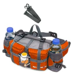 Male and Female Outdoor Waist Bags with Cup Storage and Adjustable Shoulder Straps, Suitable for Portable Travel Waist Bags and