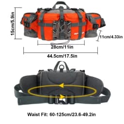 Male and Female Outdoor Waist Bags with Cup Storage and Adjustable Shoulder Straps, Suitable for Portable Travel Waist Bags and