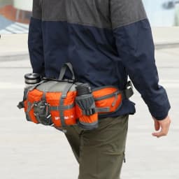 Male and Female Outdoor Waist Bags with Cup Storage and Adjustable Shoulder Straps, Suitable for Portable Travel Waist Bags and