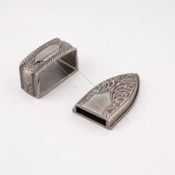 Vintage Western Cowboy Style Leathercraft Belt Buckle Set 3-Piece Flower Engraved Metal Set for 1" Leather Straps